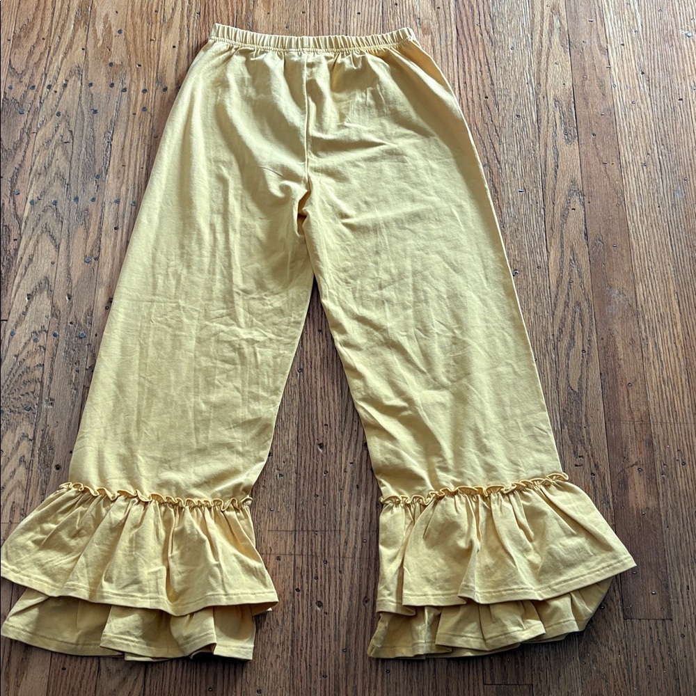 NWT Matilda Jane Golden Day Ruffles Pants Yellow Gold Girls 12 - Picture 4 of 9
